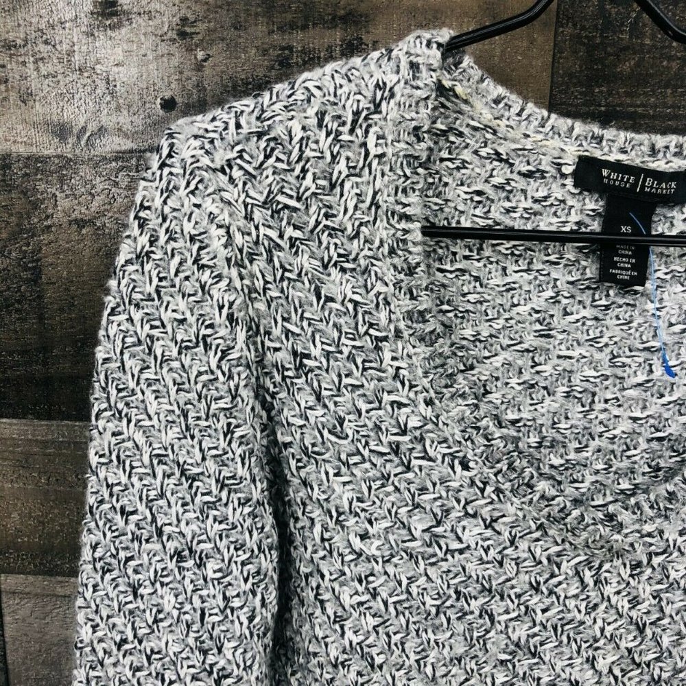 White House Black Market Knit Sweater Size XS Gray - Picture 4 of 7